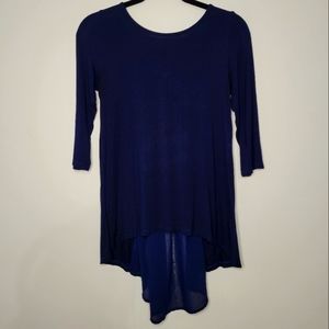 Navy Blue Blouse - Kim & Cami